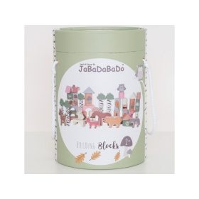   50 darabos fa építőkocka készlet - Az erdő állatai Jabadabado