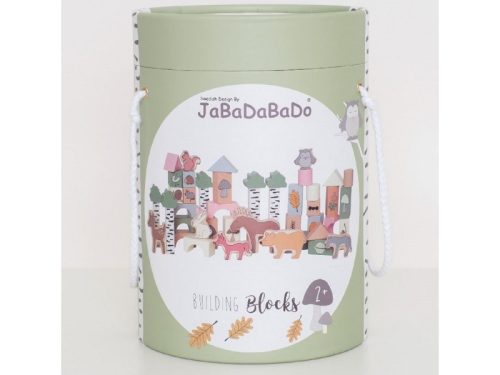 50 darabos fa építőkocka készlet - Az erdő állatai Jabadabado