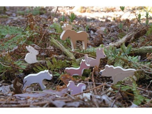 50 darabos fa építőkocka készlet - Az erdő állatai Jabadabado