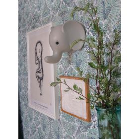 Fali lámpa elefánt pasztell szürke Jabadabado