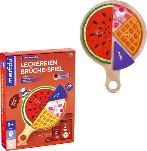 Finom ételek, törtek mágneses matematikai játék, MierEdu