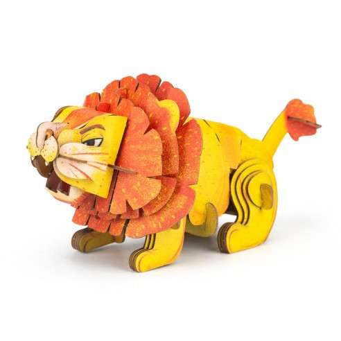 Hangot adó 3D állatos puzzle, Oroszlán MierEdu