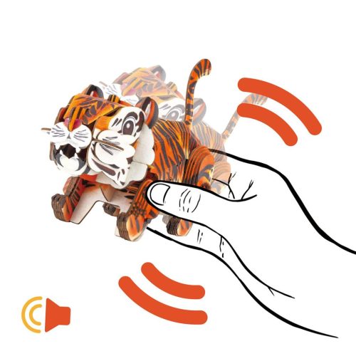 Hangot adó 3D állatos puzzle, Tigris MierEdu