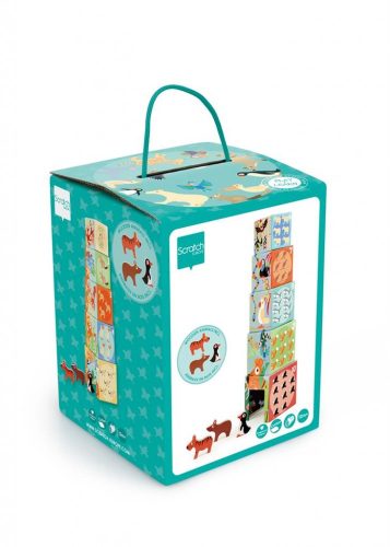 Toronyépítő és puzzle-A világ állatai Scratch Europe