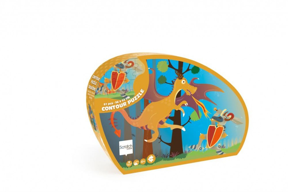Scratch Europe Sárkányos forma puzzle - részletes illusztrációk