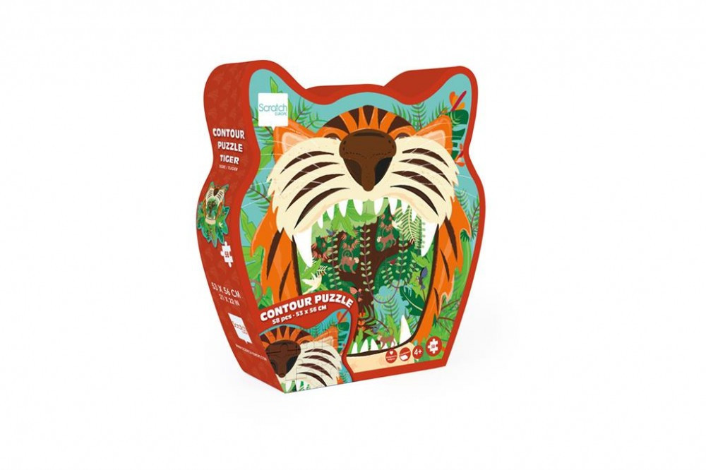 Tigris forma puzzle Scratch Europe – Formák illesztése