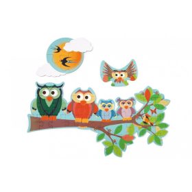   Két oldalas 39 db-os puzzle - A bagoly család, Scratch Europe
