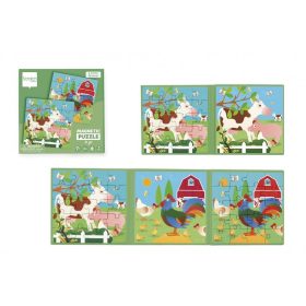 Mágneses puzzle könyv - Farm - Scratch Europe