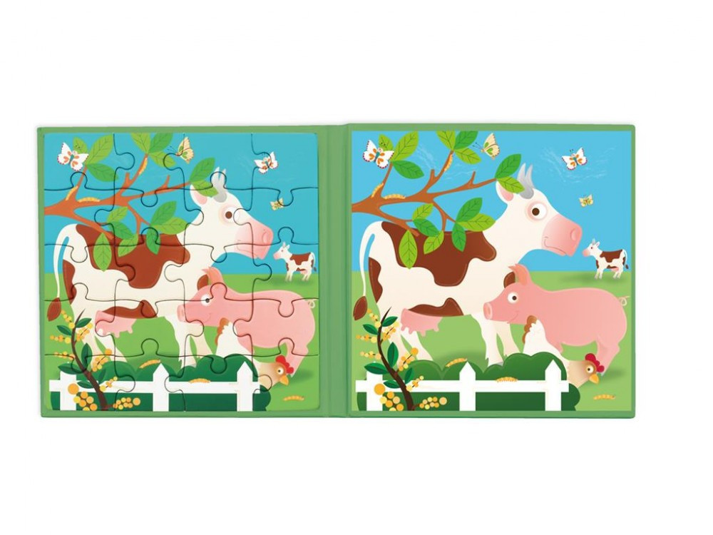 Mágneses puzzle könyv - Farm - Scratch Europe - Játék közben