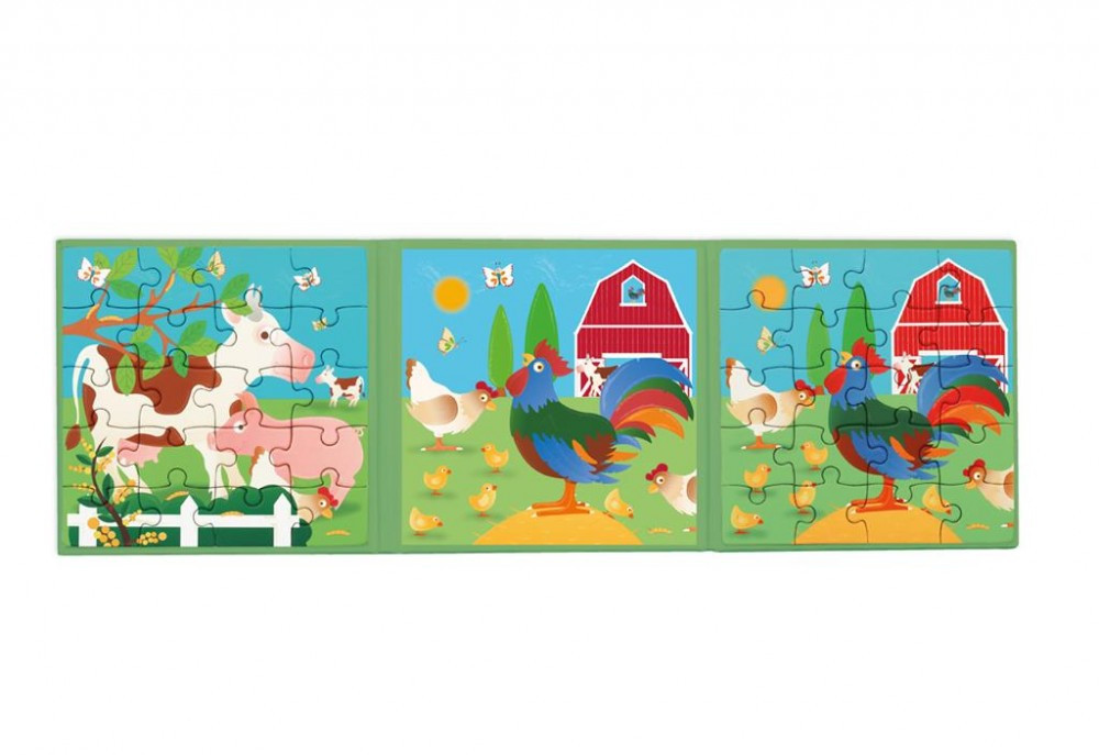Mágneses puzzle könyv - Farm - Scratch Europe - Részletek