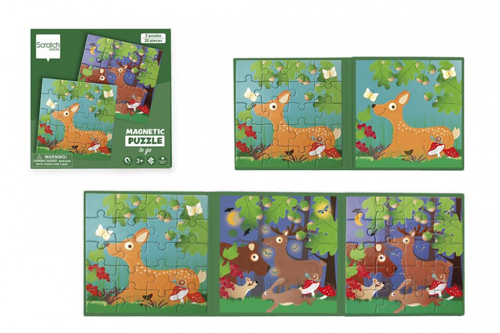 Mágneses puzzle könyv - Erdő - Scratch Europe - EDU-SC6181155