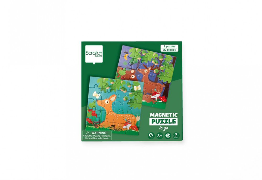 Scratch Europe Mágneses puzzle könyv - Erdő - Kreatív szórakozás