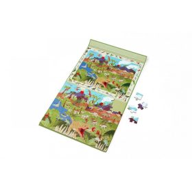   2 az 1-ben mágneses puzzle és megfigyelő játék, Dinoszauruszok Scratch Europe