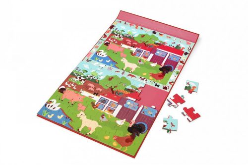 2 az 1-ben mágneses puzzle és megfigyelő játék, Farm Scratch Europe