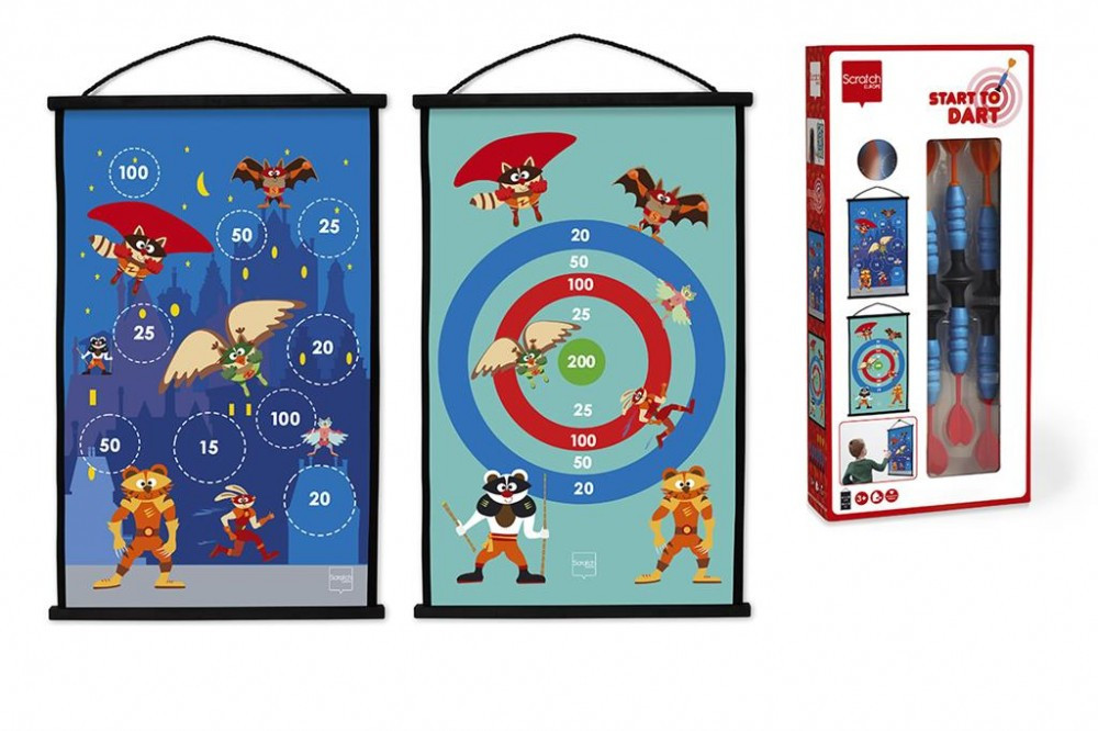 Darts kezdőkészlet Szuperhős - Scratch Europe