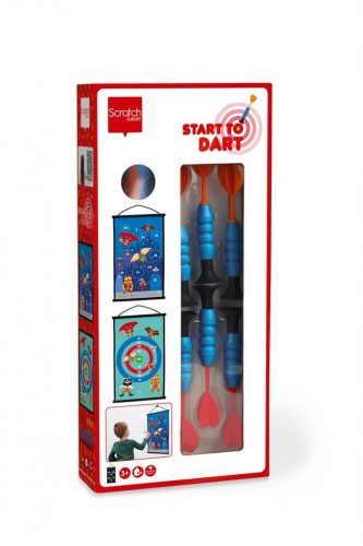 Darts kezdőkészlet Szuperhős, 38*60 cm 2 oldalas, Scratch Europe