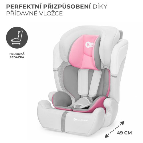KINDERKRAFT Autósülés Comfort up i-size pink (76-150 cm) - Utolsó Darab