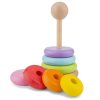 Szivárvány toronyépítő fakarikák - montessori torony játék New Classic Toys