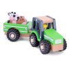 Fa traktor utánfutóval és állatokkal New Classic Toys