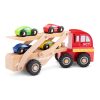Játék autószállító kamion fából 4 kisautóvalNew Classic Toys