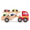 Játék autószállító kamion fából 4 kisautóvalNew Classic Toys