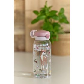   Nagy műanyag Little Dutch kulacs flip kupakkal, 600 ml, tündérkert