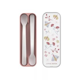   Little Dutch etető kanál szett (2 db) - virágok&pillangók