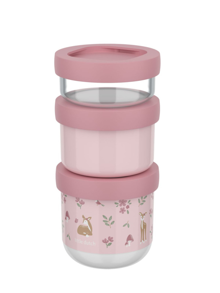 Little Dutch 3 darabos snack box készlet Fairy Garden mintával