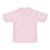 Little Dutch gyerek rövid ujjú úszó póló kis pink virágok - 98/104