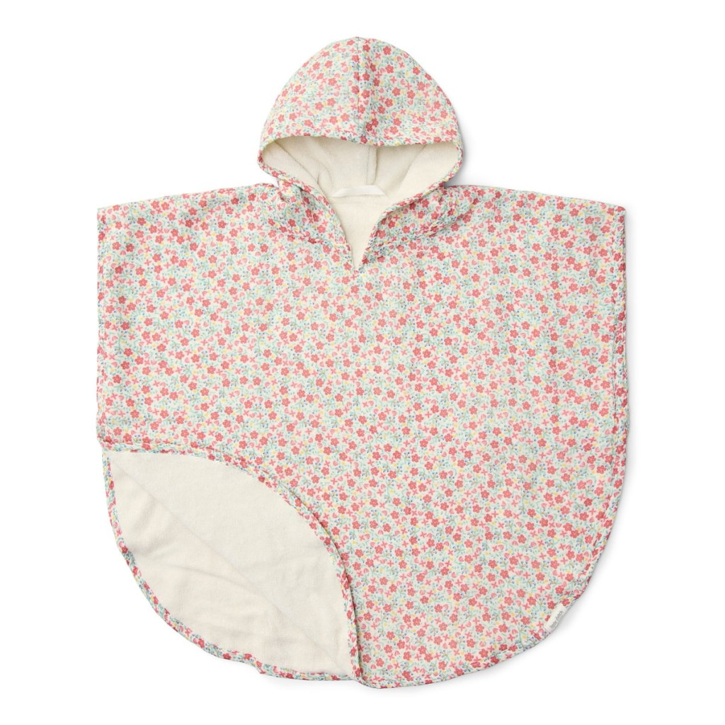 Little Dutch fürdőponcsó Sunny Flowers Multi-colour színben, gyerek modellen