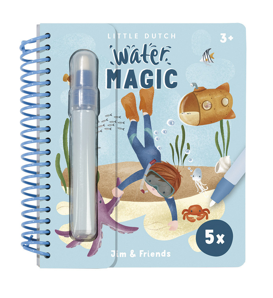 Funkciók, előnyök és felhasználói vélemények a Little Dutch vízzel színező füzettel - Jim és barátai