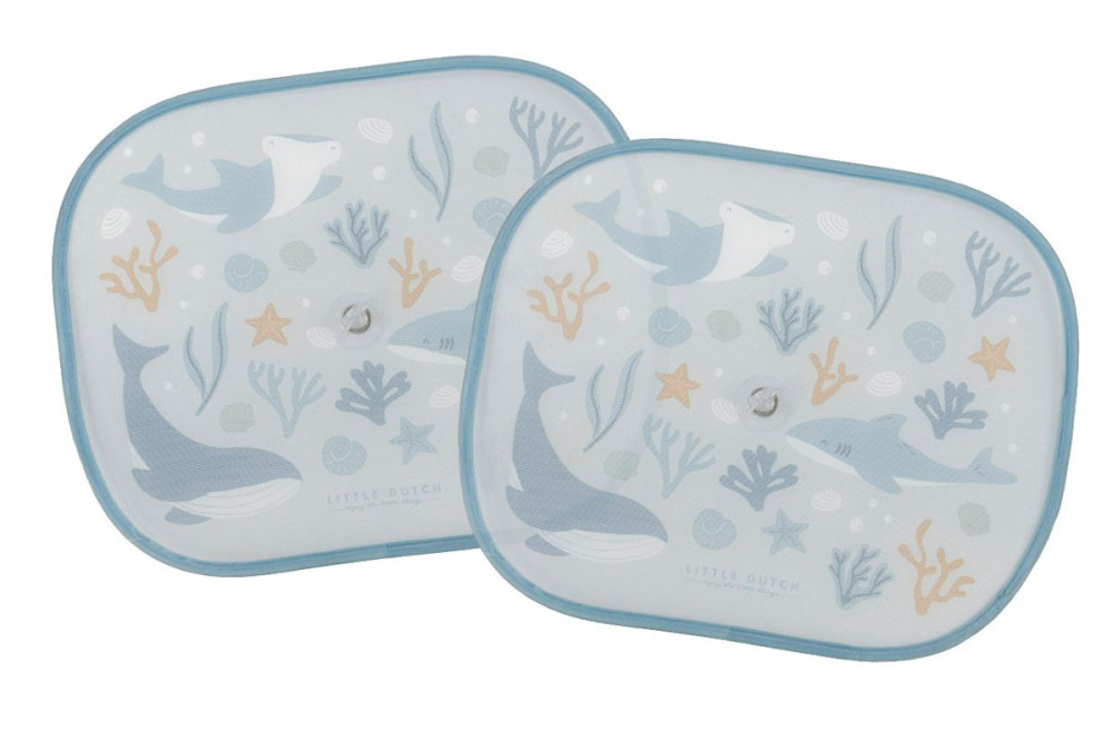 Little Dutch napellenző autóba - Ocean Dreams kék használat közben