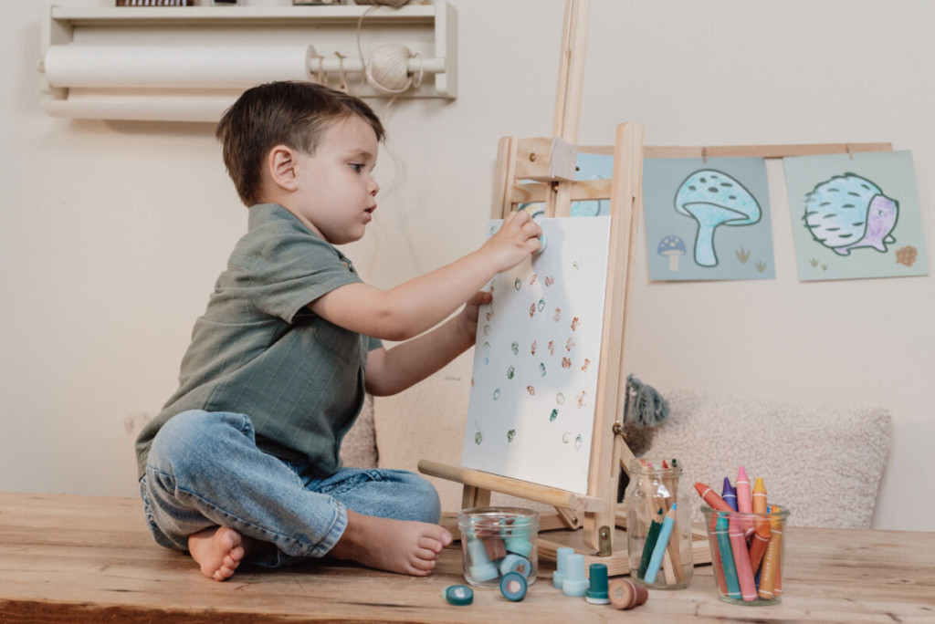 Little Dutch nyomda készlet - Forest Friends használat közben