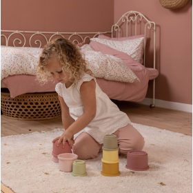 Little Dutch poharas toronyépítő - pink