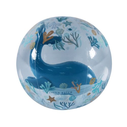 Little Dutch felfújható 3D strandlabda Ocean Dreams kék