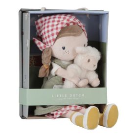   Little Dutch baba díszdobozban - Little Farm Rosa báránnyal 35 cm