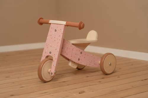 Little Dutch fa tricikli - kis pink virágok