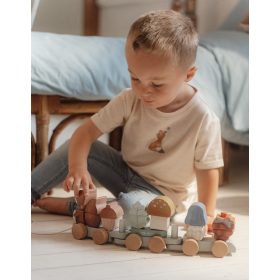 Little Dutch vonat építőelemekkel mókus - Forest Friends