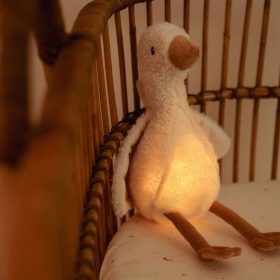   Little Dutch alvást segítő zenélő gúnár éjjeli fénnyel - Newborn Naturals