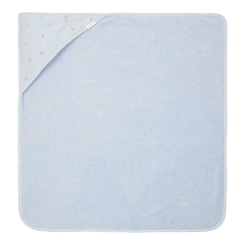 Little Dutch hímzett kapucnis fürdőlepedő 75x75 cm Blue