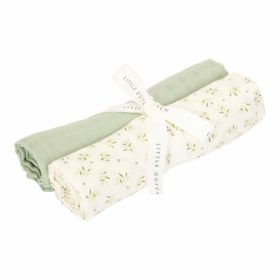   Little Dutch muszlin textilpelenka 70x70 cm 2 db Blueberry Leaves & Sage