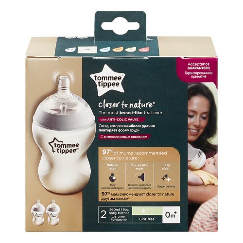 Tommee Tippee cumisüveg CTN duo 340 ml átlátszó  