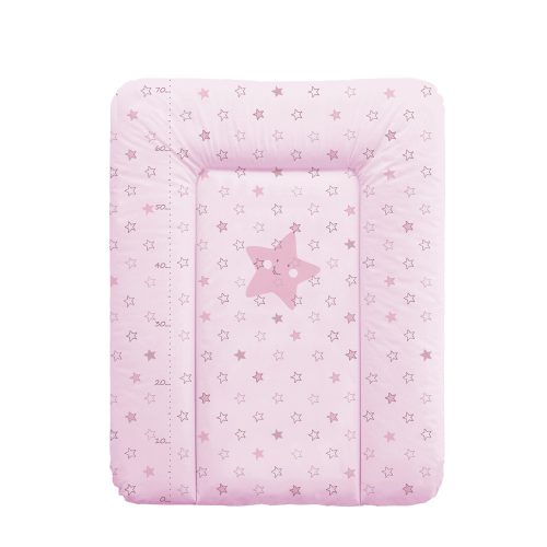 Ceba pelenkázó lap puha kicsi 50x70cm csillag pink