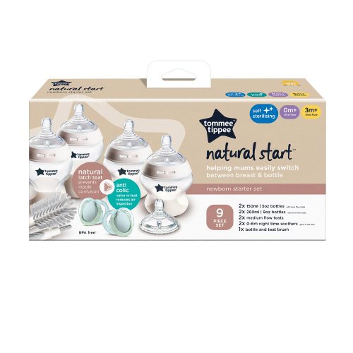 Tommee Tippee újszülött cumisüveg kezdő szett Natural Start (9db)