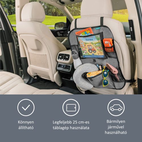 Zopa autós rendező üléstámlára tablet zsebbel fekete ZOP029112