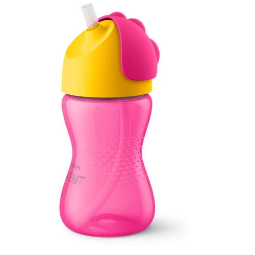 Philips AVENT itatópohár rugalmas szívószállal 300ml 12hó lányos  