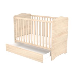   Timba kiságy Niki zárt végű ágyneműtartós 60x120 borostyán