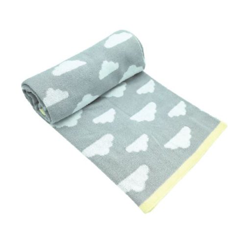 Kikkaboo takaró kötött Jacquard 75x100cm felhős szürke