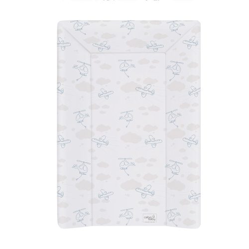 Ceba pelenkázó lap puha 3 oldalú 50x70cm repülõk szürke