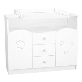 Timba pelenkázó szekrény Félix 106-os fehér-csillagos
